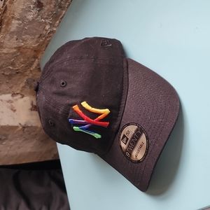 New Era Pride Rainbow Yankees on Black Adjustable softbrim cap 9Twenty